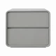 Приліжкова тумба RIAS P328 з двома ящиками 40x40x47 см Light Grey (3_08164) - зображення 5