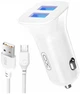 АЗП XO TZ10 2.4A/2 USB + microUSB White - изображение 1