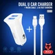 АЗП XO TZ10 2.4A/2 USB + microUSB White - изображение 3