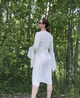 Пляжна накидка-халат на запах з поясом Honey Fashion Accessories S білий (6-97) - изображение 7