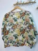 Топ шифон серый в цветы KAPTSOVA MKKS098-2 - Oversize 42/52, Помаранчевий - изображение 5
