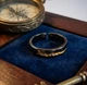 Кольцо черное с золотой трещиной, безразмерное унисекс кольцо, стильная бижутерия в стиле минимализм - изображение 5
