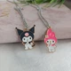 Кулоны парные My Melody и Kuromi на цепочке, подвески для пары милые аниме Sanrio, стиль kawaii - изображение 7