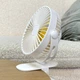 Вентилятор F002 на прищепке аккумуляторный с регулировкой скорости 2in1 White/Yellow - изображение 4