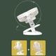 Вентилятор F002 на прищепке аккумуляторный с регулировкой скорости 2in1 White/Yellow - изображение 5