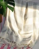 Пляжное полотенце большое в полоску Riviera Silver 100х180 см подстилка на море для пляжа басейна серая - изображение 7