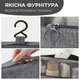 Дорожная сумка-органайзер для аксессуаров, раскладная косметичка с крючком, подвесная сумка в авто, несессер унисекс, Gray - изображение 2