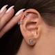Серьги серебряные для пирсинга ушей 40107д - изображение 3