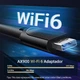 Wi-Fi адаптер UGREEN USB WIFI адаптер для ПК 5GHz/2.4GHz с антенной 6dBi Black (CM763) - изображение 2