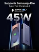Зовнішній акумулятор повербанк UGREEN Power Bank Nexode Power Bank 20000 mAh 45 W з вбудованим кабелем Grey (PB536) - зображення 2