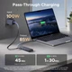 USB-концентратор UGREEN Revodok Pro 6 в 1 USB-C Hub to DisplayPort 4K 60Hz, 100W Power Delivery 10Gbps USB-A and USB-C 3.2 (CM818) - изображение 5