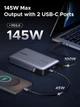 Зовнішній акумулятор повербанк UGREEN Power Bank 20000 mAh 145 W для ноутбука з кабелем Grey (PB551) - зображення 2