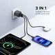 Сетевое зарядное устройство UGREEN 30W 3-Port GaN II Power Supply PD Fast Charger Black (X515) - изображение 3