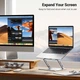 Универсальная подставка для ноутбука UGREEN Laptop Stand 10-17.3" алюминиевая Silver (LP866) - изображение 3