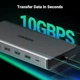 Док-станция UGREEN Revodok Pro 313 с тремя дисплеями 13-в-1, USB-C HDMI PD100W USB-A Grey (CM681) - изображение 4