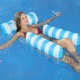 Надувной матрас-гамак для плавания водное кресло шезлонг для отдыха на воде Голубой (LC1005) - изображение 9
