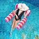 Надувной матрас-гамак для плавания водное кресло шезлонг для отдыха на воде Розовый (LC1001) - изображение 2