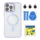 Чохол Premium TPU+PC+Metal Stand Case with MagSafe and Camera Lenses для iPhone 13 Pro Purple - зображення 2