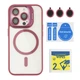 Чохол Premium TPU+PC+Metal Stand Case with MagSafe and Camera Lenses для iPhone 14 Pro Plum - изображение 2