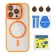 Чохол Premium TPU+PC+Metal Stand Case with MagSafe and Camera Lenses для iPhone 14 Pro Orange - изображение 2