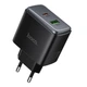 Мережевий Зарядний Пристрій Hoco C158A 1USB-C/1USB QC/PD45W GAN Чорний - изображение 1