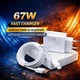 Зарядное устройство 67W сетевой адаптер с кабелем USB Type C быстрая turbo для смартфонов планшетов и мобильных устройств для дома поездок и офиса - изображение 5