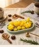 Свечки парафиновые Кактусы набор свечей декоративных "Сукуленты" желтые на овальной гипсовой подставке - изображение 2