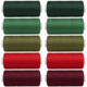 Набор универсальных швейных ниток crelando® SG-green/red 10 шт × 500 м - изображение 1