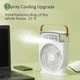 Портативный вентилятор Portable Cold Fan с функцией увлажнения и ароматизации воздуха 3 скорости, встроенный аккумулятор, подсветка Черный - изображение 9