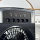 Портативный вентилятор Portable Cold Fan с функцией увлажнения и ароматизации воздуха 3 скорости, встроенный аккумулятор, подсветка Черный - изображение 2