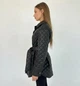 Куртка жіноча на кнопках стьожка чорна, 2XL-3XL - зображення 3