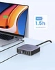 Сетевое зарядное устройство UGREEN CD271 GaN 200W 2xUSB-A+4xUSB-C Desktop Charger Black (40914) - изображение 5