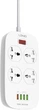 Сетевой фильтр-удлинитель LDNIO 4 Розетки 4 USB 2 м White (SC4407Q) - изображение 3