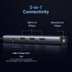 USB-хаб UGREEN CM475 USB 3.0 to Gigabit + 3xUSB 3.0 Converter with USB-C Power Port Grey (60554) - изображение 4