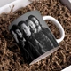 Чашка черная хамелеон с блестками матовая Linkin Park Линкин Парк 330 мл (ЛП00344) - изображение 1