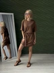 Літня сукня з поясом Fashion 46/48 капучіно - зображення 3