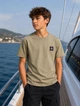 Футболка на мальчика Stone Island 128 см оливковая - изображение 1