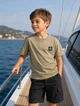 Футболка на мальчика Stone Island 128 см оливковая - изображение 6
