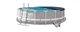 Каркасный бассейн Intex 26732-4в1 круглый на 24311 л из ПВХ и стали с лестницей тентом и подстилкой 549x122 см Серый (9-163-26732-4) - изображение 2