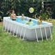 Каркасный бассейн Intex 26788-4в1 серый 400 х 200 х 100 см из ПВХ и стали на 6836 л с подстилкой лестницей и тентом (9-163-#2026_26788-4) - изображение 4