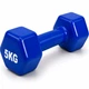 Гантель металлическая с виниловым покрытием 5 кг 1 шт Feel Fit Синяя - изображение 1