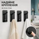 Самоклеющиеся двойные крючки для полотенец и одежды в ванную (4шт, черные) - изображение 3