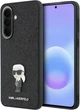 Etui Karl Lagerfeld Fixed Glitter Ikonik Logo Metal Pin do Samsung Galaxy A37 Black (KLHCSA37GKNPSK) - obraz 1