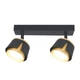 Світильник точковий накладний поворотний без лампи MAXUS Spot Flora Base GX53x2 Black Golden - зображення 2
