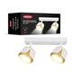 Світильник точковий накладний поворотний без лампи MAXUS Spot Flora Base GX53x2 White Golden - зображення 1