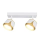 Світильник точковий накладний поворотний без лампи MAXUS Spot Flora Base GX53x2 White Golden - зображення 3