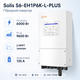Гібридний інвертор із чистою синусоїдою Solis S6-EH1P6K-L-PLUS 1 фаза 6 кВт 135А CAN/RS485 Білий - зображення 2