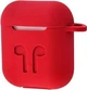 Чохол силіконовий для Apple AirPods з карабіном Червоний - изображение 3