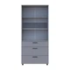 Шафа для одягу Doros Торн Сірий 2 ДСП/3Ш (полиці) 90х51.6х200 (DRS-012024) - зображення 4