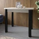 Обідній стіл розкладний LION Нота чорні ніжки Бетон Style 60x90/90x120 (LION-045134) - зображення 2